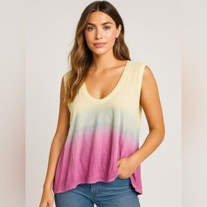 We The Free Paradise Tee Tie Dye Sleeveless Tank Top Multicolor Women’s XS